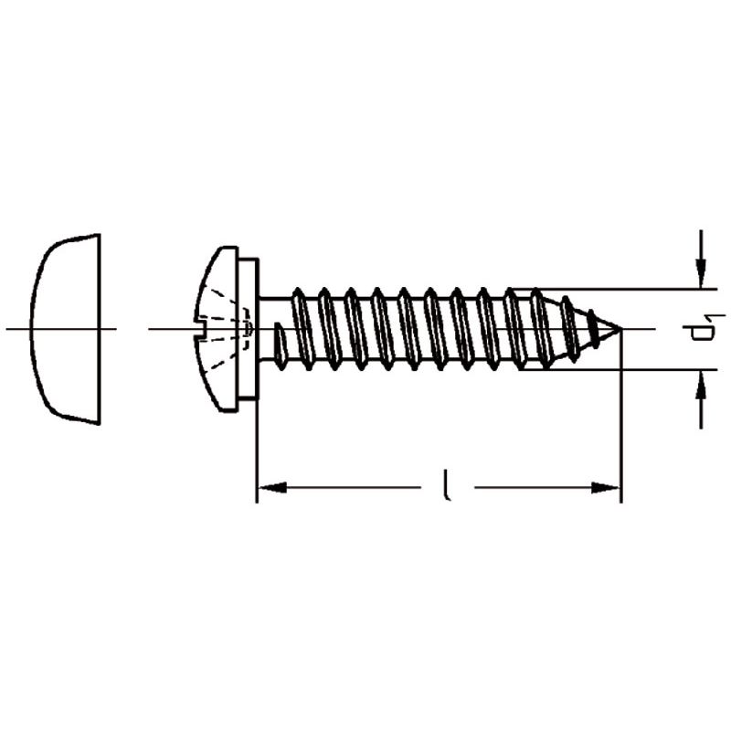 Kappenschrauben 3,9x22 A2/blank Btl50 Produktbild BIGSKZ L