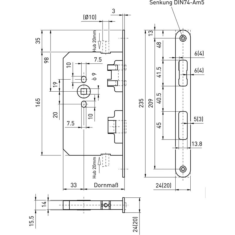 Panikschloss 1130 65/24 niro ls/rs Produktbild BIGSKZ L