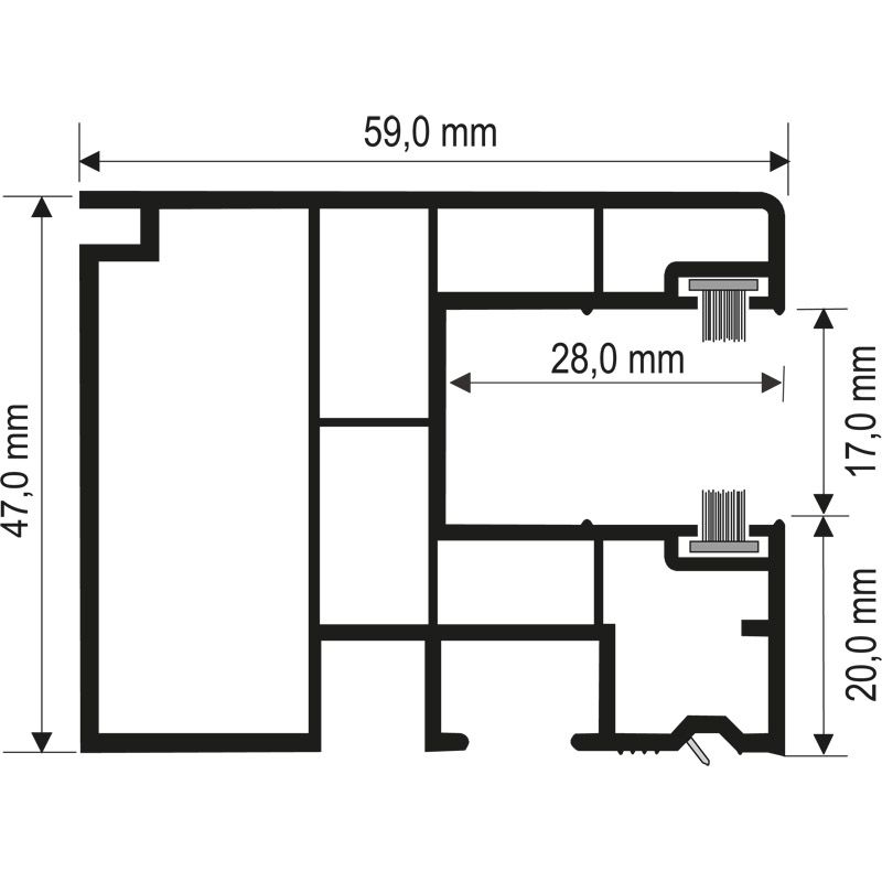 MENKE PVC-Rollladenführung M927/B2 Produktbild BIGSKZ L