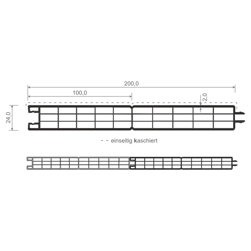 Nut- u. Federprofil 200x24mm Lg. 6,00m foliert 119 2001-167 Oregon IV Produktbild BIGSKZ L