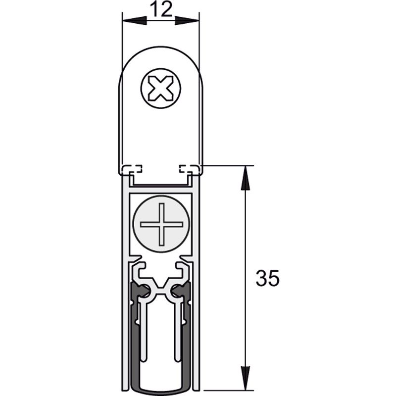 ATHMER Automatische Türdichtung DOPPELDICHT M-12/35 einseitig Produktbild BIGSKZ L