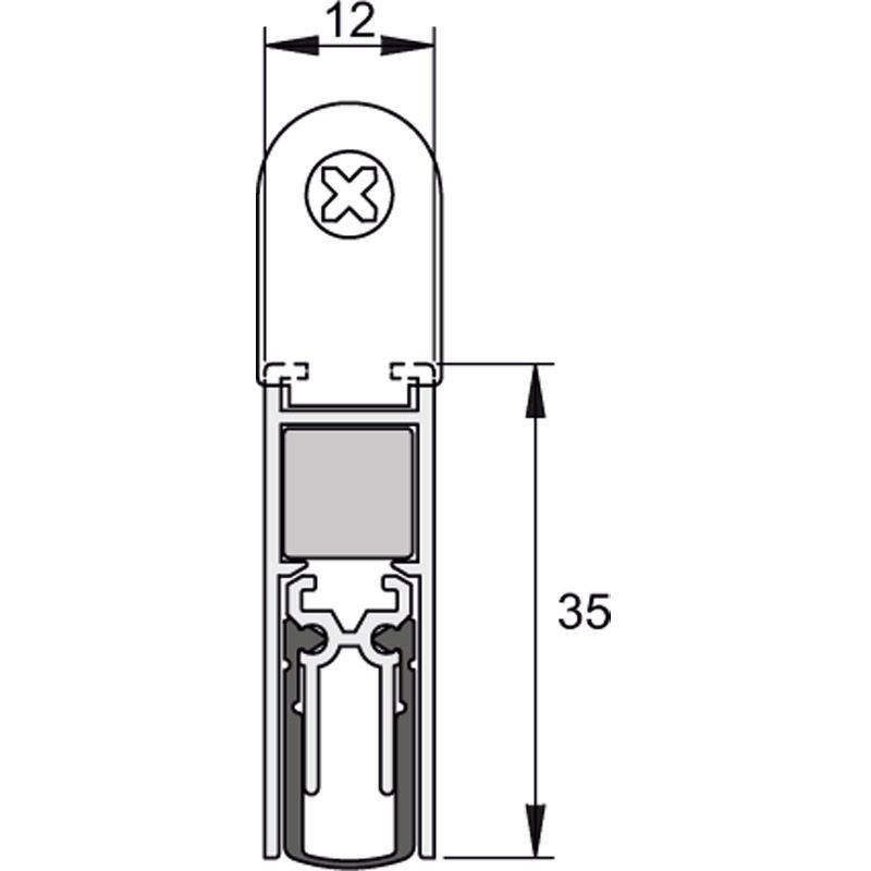 ATHMER Automatische Türdichtung DOPPELDICHT M-12/35 doppelseitig Produktbild BIGSKZ L