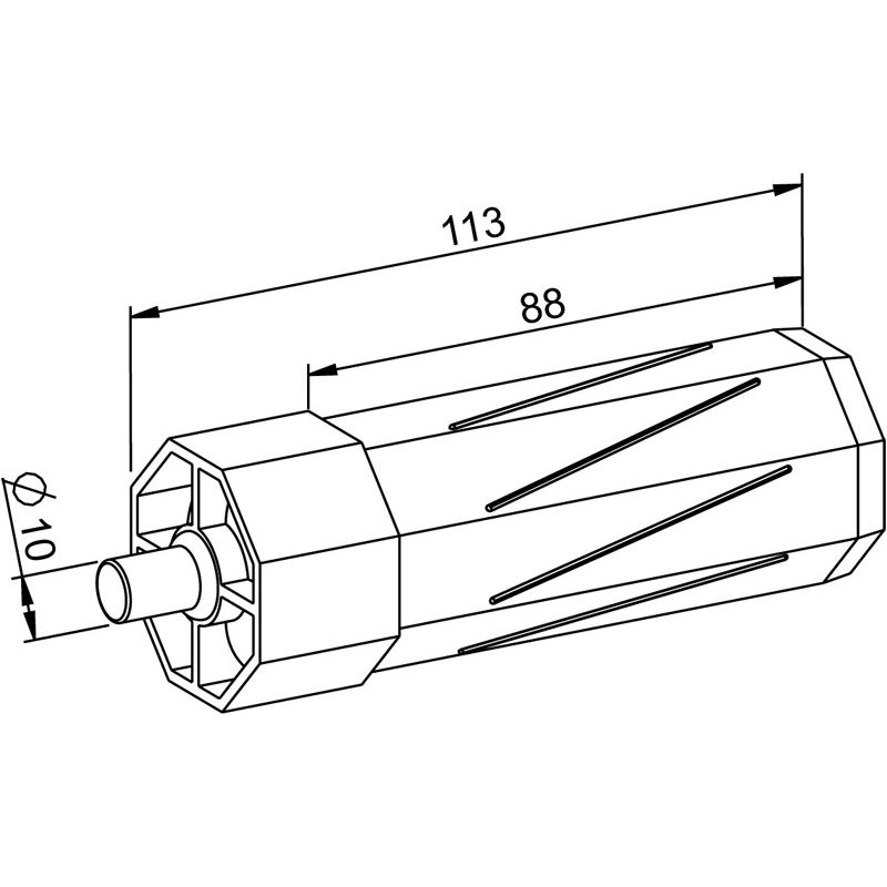 Mini-Kapsel lang SW40 für Steckgurtscheibe Produktbild BIGSKZ L
