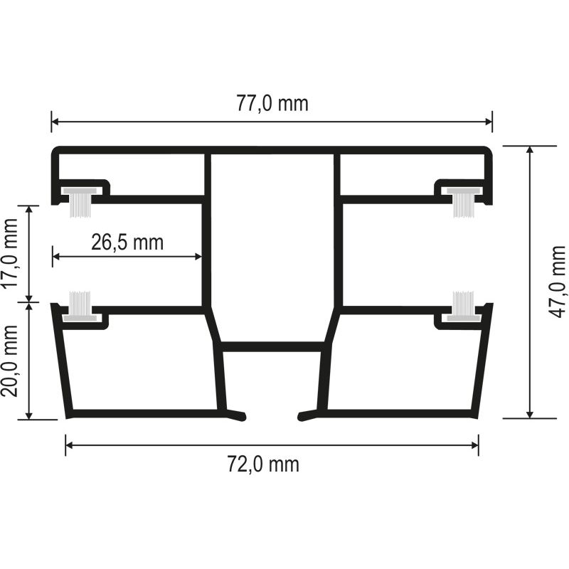 MENKE PVC-Doppelrollladenführung 939/B4 Produktbild BIGSKZ L