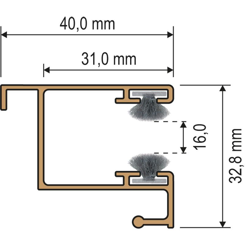 ALU-Rollladenführung IDEAL 40/33/14 Produktbild BIGSKZ L