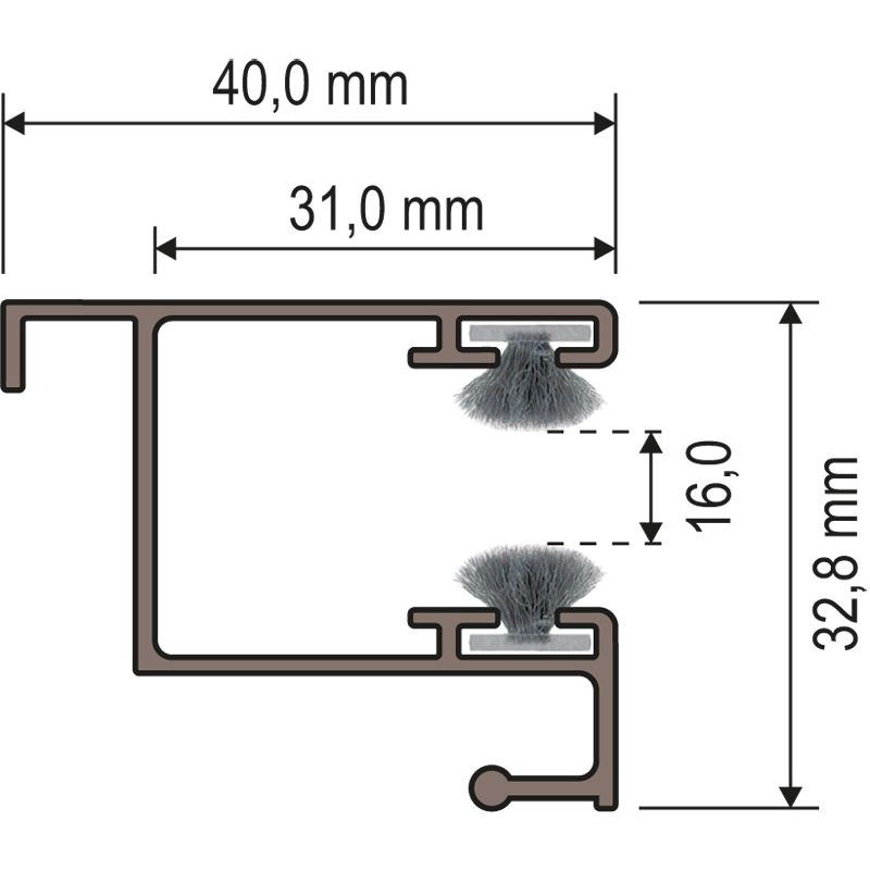 ALU-Rollladenführung IDEAL 40/33/14 Produktbild BIGSKZ L