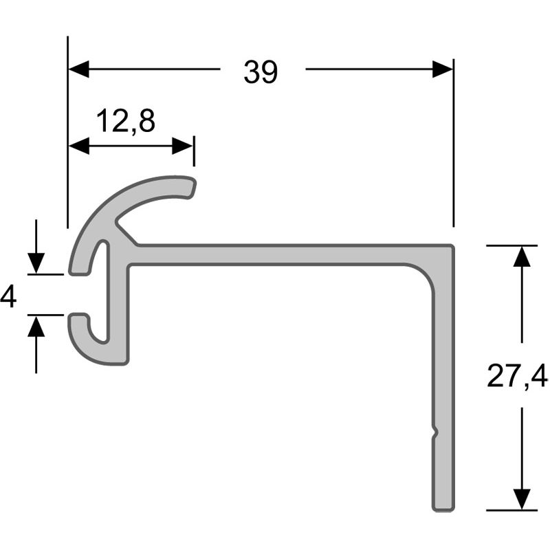 PVC-Revisionsprofil einteilig für Rollladenführung aIR Produktbild BIGSKZ L