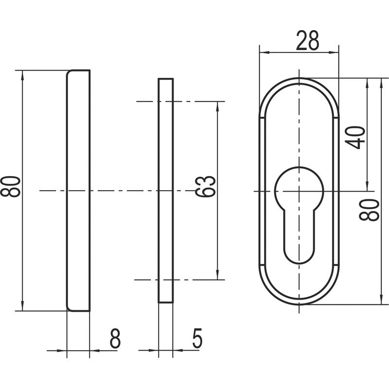 ROTO Patio Life Profilzylinder-Rosette innen Produktbild BIGSKZ L
