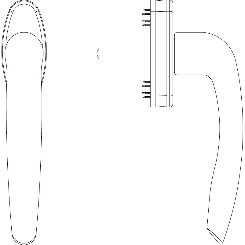 Fenstergriff Rhapsody 12/35 45ø titan Produktbild BIGSKZ L