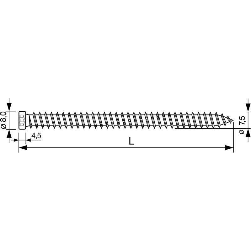SFS Fensterrahmenanker FB-ZK-T30 Zylinderkopf Produktbild BIGSKZ L