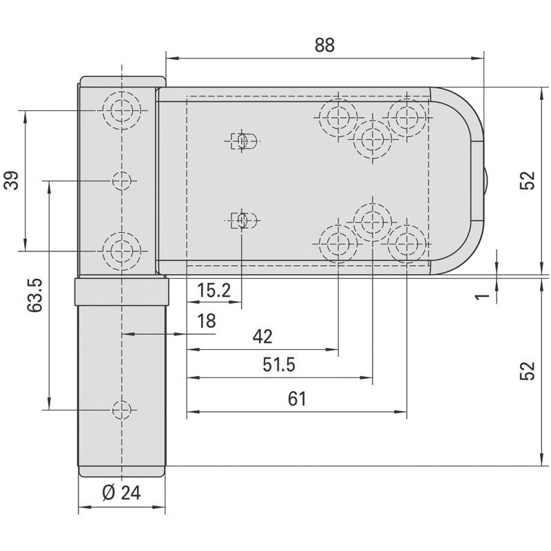 SIMONSWERK Haustürband SIKU 3D K 3..35 mit Hintergreifhaken Produktbild BIGSKZ L