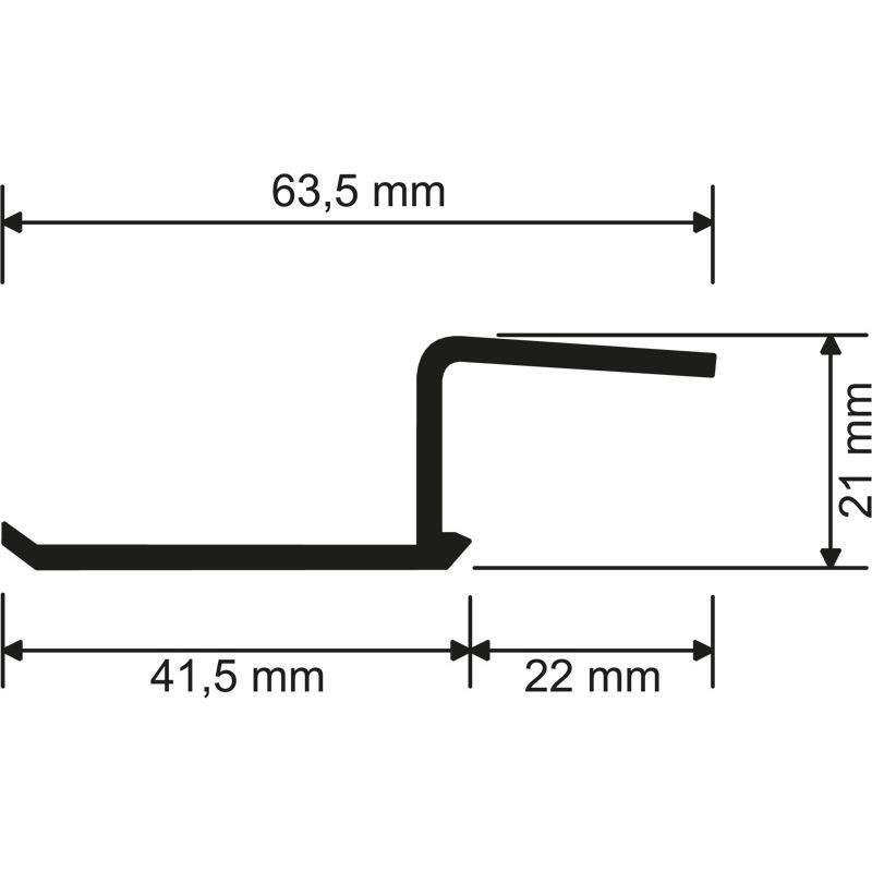 PVC Aufnahmeprofil 958 Produktbild BIGSKZ L