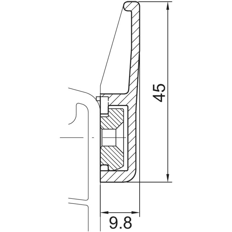 GKG Balkontürgriff *BG53* PVC Produktbild BIGSKZ L
