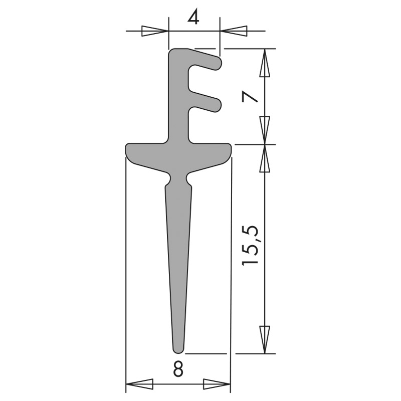 Krt.Dichtung HH0134-04 schwarz VE50 mtr Produktbild BIGSKZ L