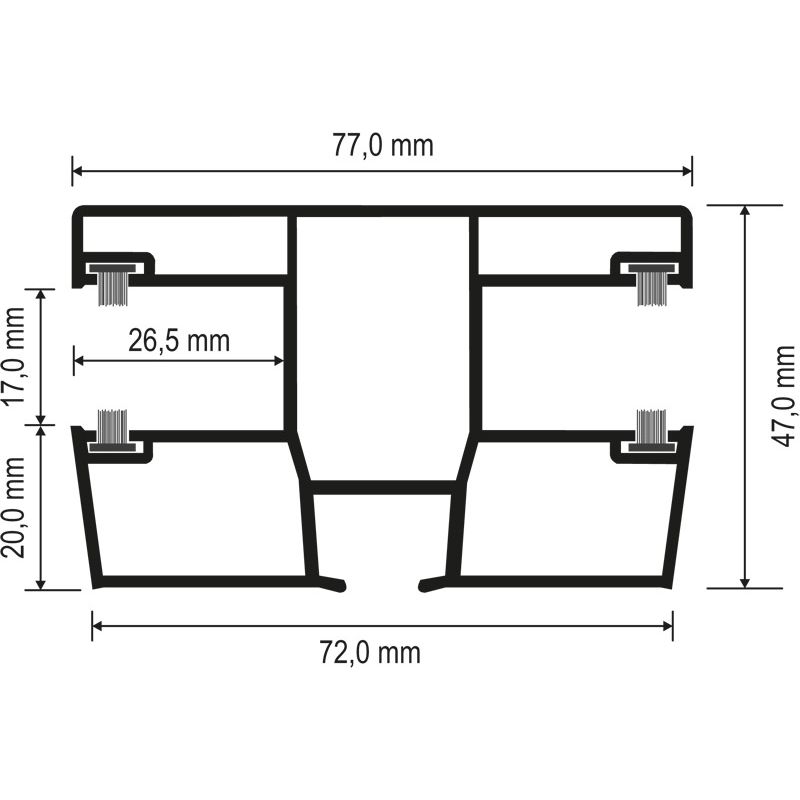 MENKE PVC-Doppelrollladenführung 939/B4 Produktbild BIGSKZ L