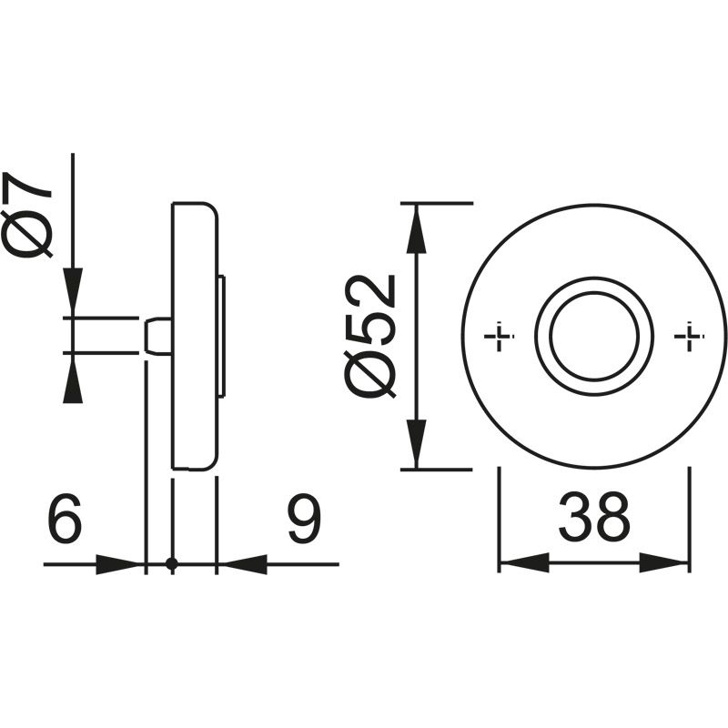 HOPPE Drückerrosettenpaar *42KV* Produktbild BIGSKZ L