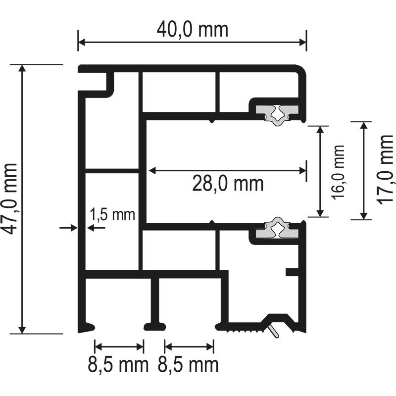 MENKE PVC-Rollladenführung M930 WL Produktbild BIGSKZ L