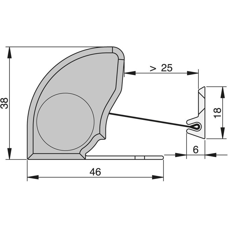 ATHMER Fingerschutz® NR-38 für Innentüren Produktbild BIGSKZ L