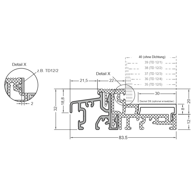 Bodenschwelle Weser 84/32 TI FM35-40 EV1 Produktbild BIGSKZ L