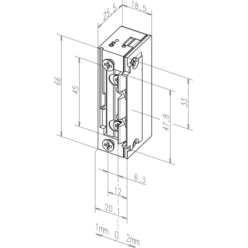 effeff Elektrischer Türöffner Modell *118E.13 ProFix® 2* Produktbild BIGSKZ L