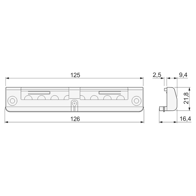 SIEGENIA passiver Fensterfalzlüfter AEROMAT mini mit Steg 2,5 mm Produktbild BIGSKZ L