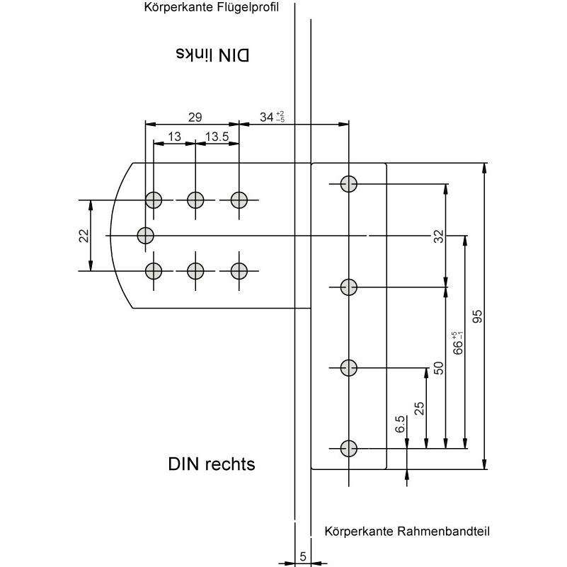 ROTO DoorLine Türband PS 23 (34 mm) Produktbild BIGSKZ L