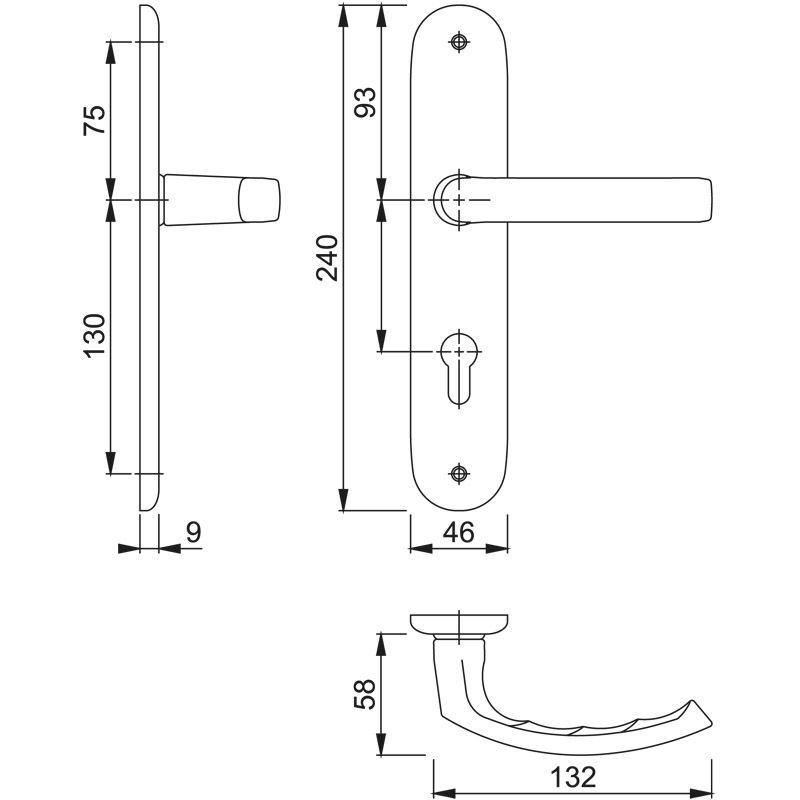 HOPPE Objektgarnitur LUXEMBOURG *199/273P* Kat.3 Produktbild BIGSKZ L