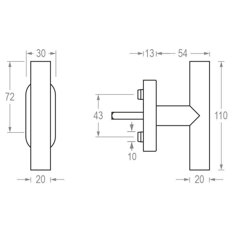 greenteQ Fenstergriff FG63L.ER Edelstahl - inkl. Schrauben Produktbild BIGSKZ L