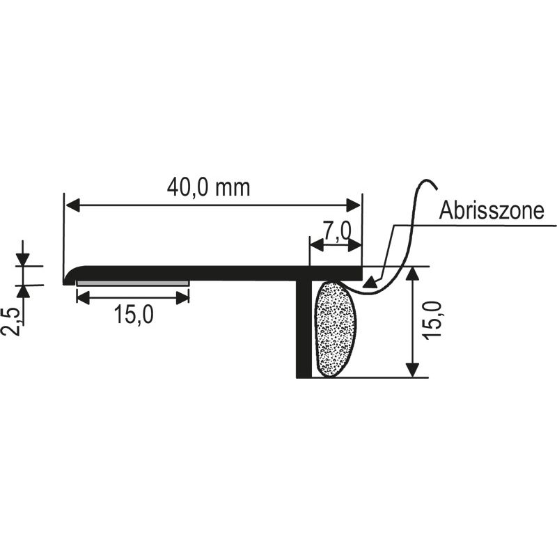 Dichtprofil 25x15mm SK Lg. 6,00m Weiß, VE: 60m Produktbild BIGSKZ L