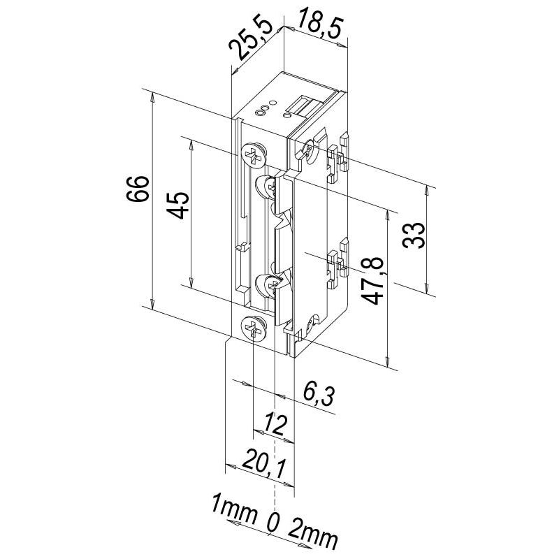 effeff Elektrischer Türöffner Modell *118EY.13 ProFix® 2* Produktbild BIGSKZ L