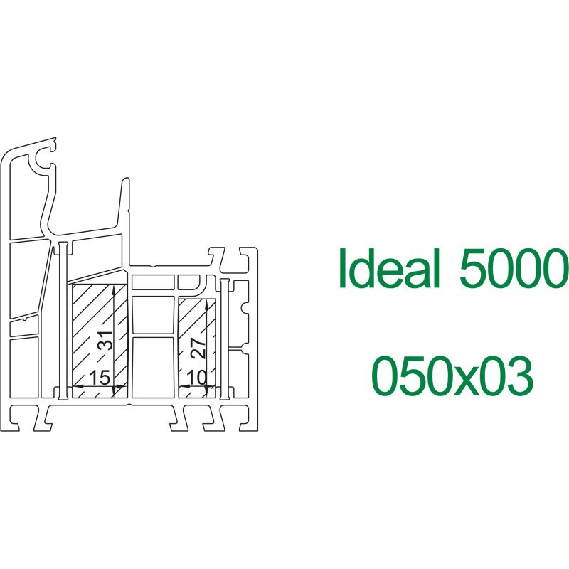 greenteQ Füllstück 15x31x1000 mm Aluplast Produktbild BIGSKZ L