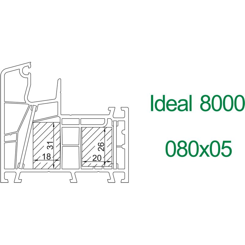 greenteQ Füllstück 18x31x1000 mm Aluplast Produktbild BIGSKZ L