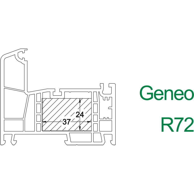 greenteQ Füllstück 24x37x1000 mm Rehau Schüco Produktbild BIGSKZ L
