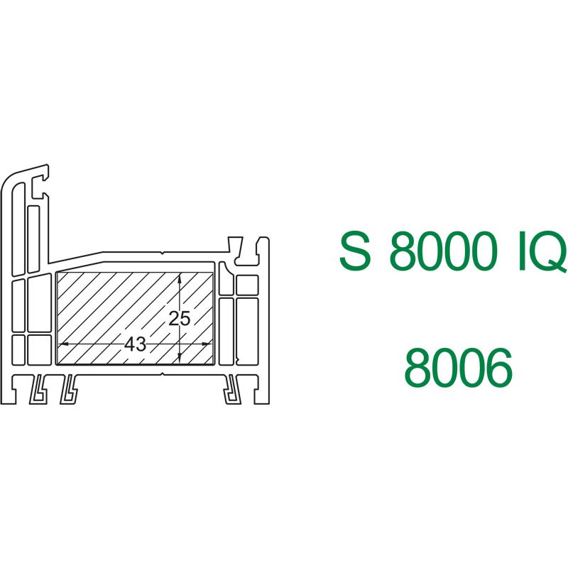 greenteQ Füllstück 25x43x1000 mm Gealan Inoutic Produktbild BIGSKZ L