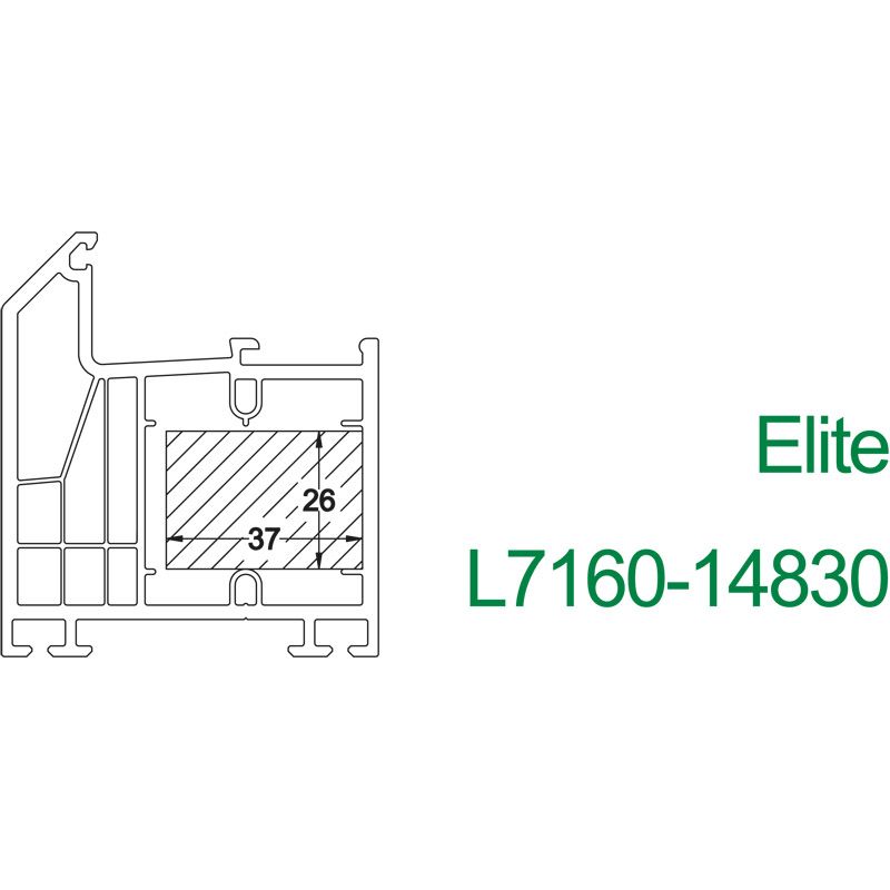 greenteQ Füllstück 26x37x1000 mm Inoutic KBE Produktbild BIGSKZ L