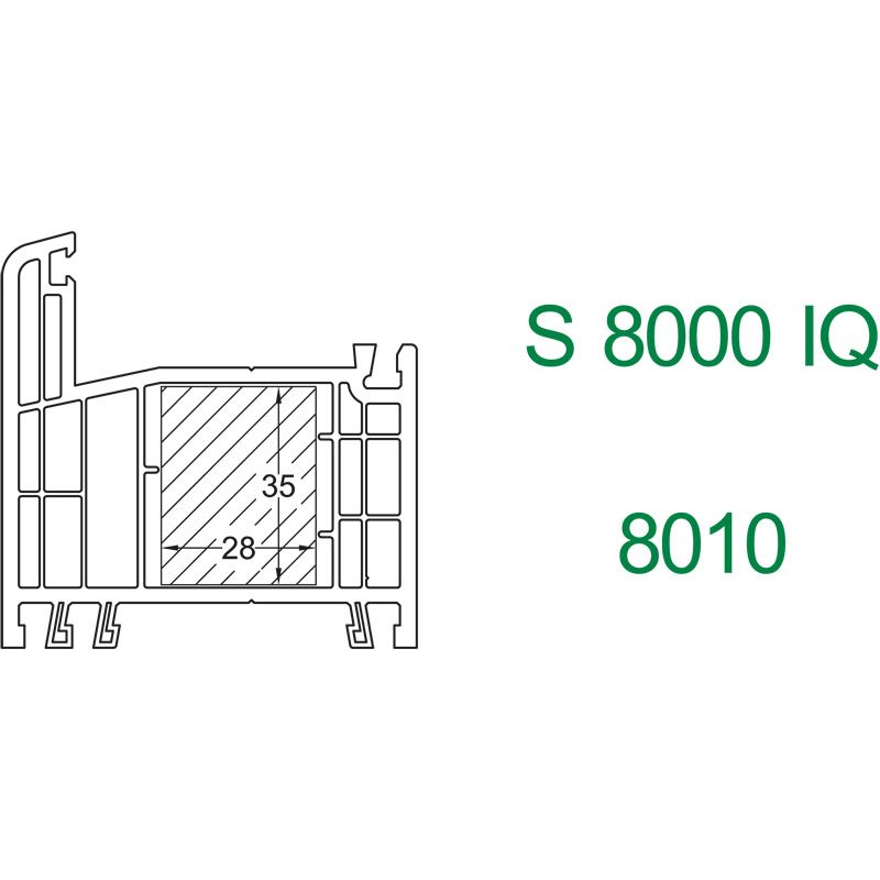 greenteQ Füllstück 28x35x1000 mm Brügmann Gealan Kömmerling Rehau Salamander Produktbild BIGSKZ L