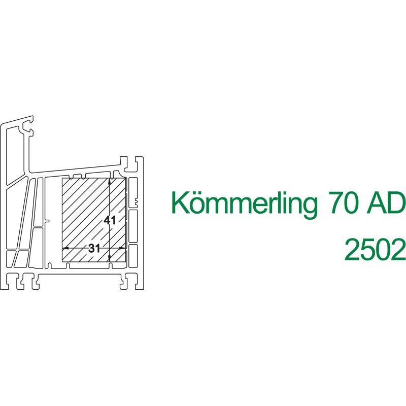 greenteQ Füllstück 31x41x1000 mm Kömmerling Salamander Veka Produktbild BIGSKZ L