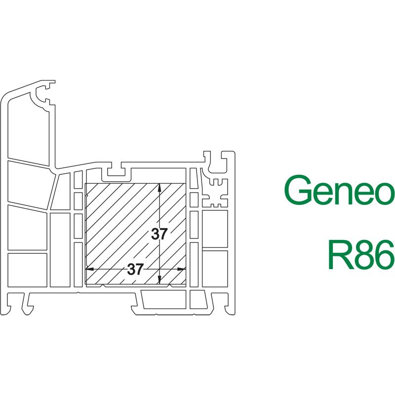 greenteQ Füllstück 37x37x1000 mm Rehau Produktbild BIGSKZ L
