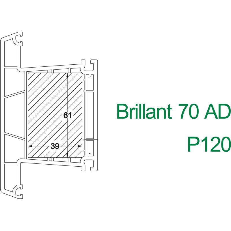 greenteQ Füllstück 39x61x1000 mm Rehau Produktbild BIGSKZ L