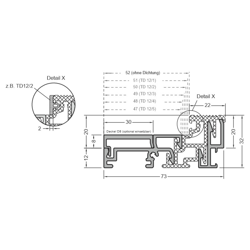 Bodenschwelle Weser-A 73/32TI FM47-52 EV1 Produktbild BIGSKZ L