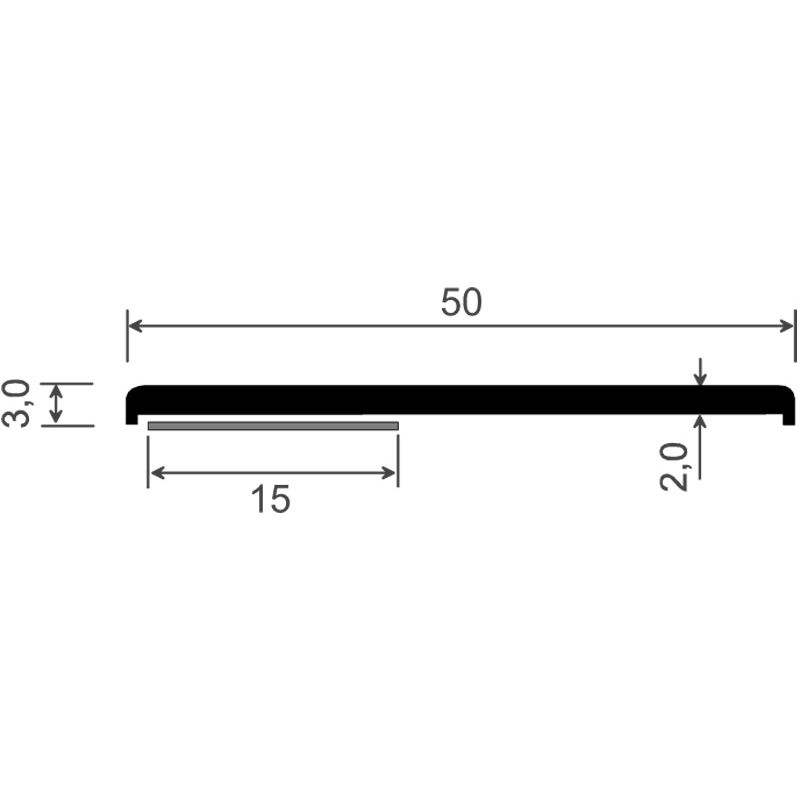 MENKE PVC-Flachprofil mit abgerundeten Ecken und Schaumklebeband Produktbild BIGSKZ L