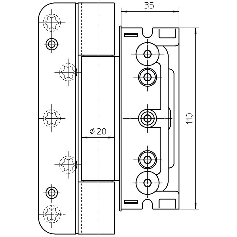 SIMONSWERK Haustürband BAKA Protect 4010 3D FD 4. Band Produktbild BIGSKZ L