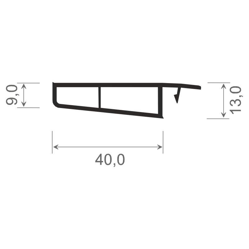 Futterprofil Lg. 6,00m Weiß, klipsbar, VE: 60m Produktbild BIGSKZ L