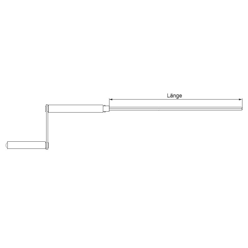Maco Bedienungskurbel ohne Kreuzgelenk 240 mm Klingenl Produktbild BIGSKZ L