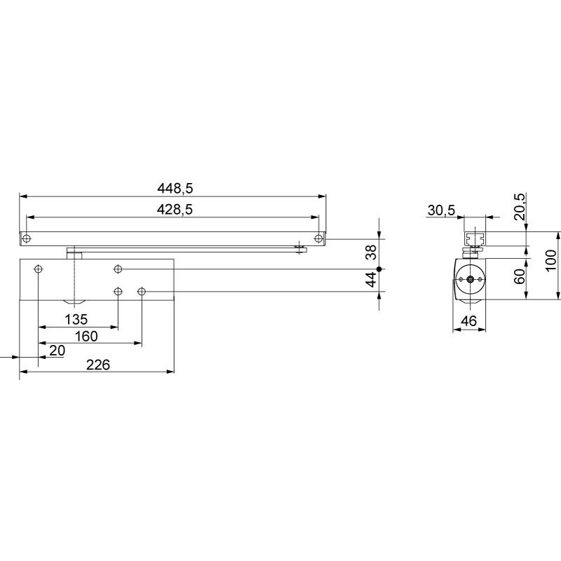GEZE TS 3000 V mit Gleitschiene N Produktbild BIGSKZ L