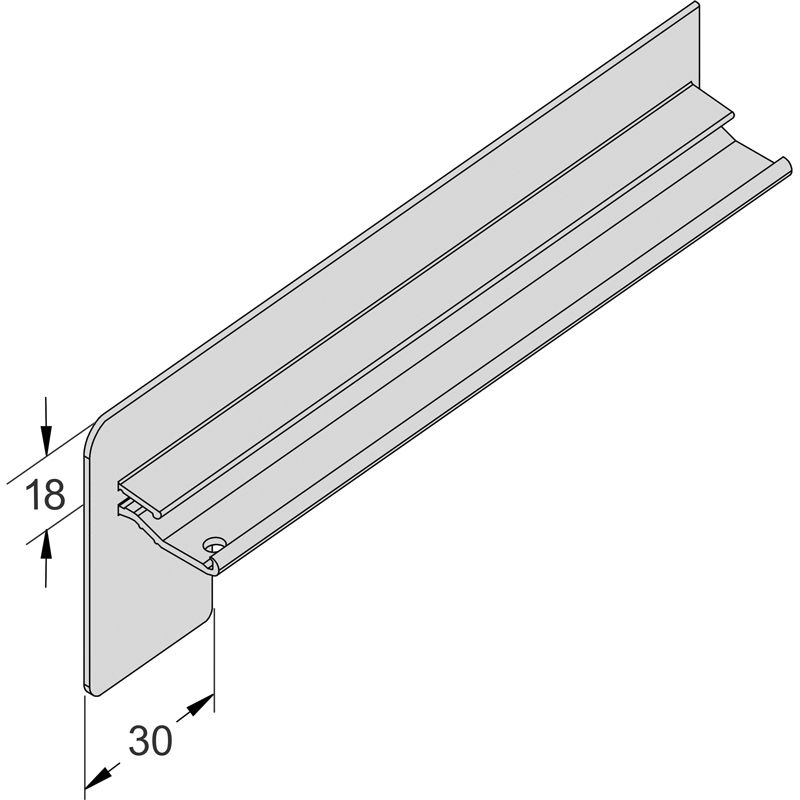 S7 G216 dunkelbronze - Aluminium-Bordstück ohne Dehnungsausgleich Produktbild BIGSKZ L