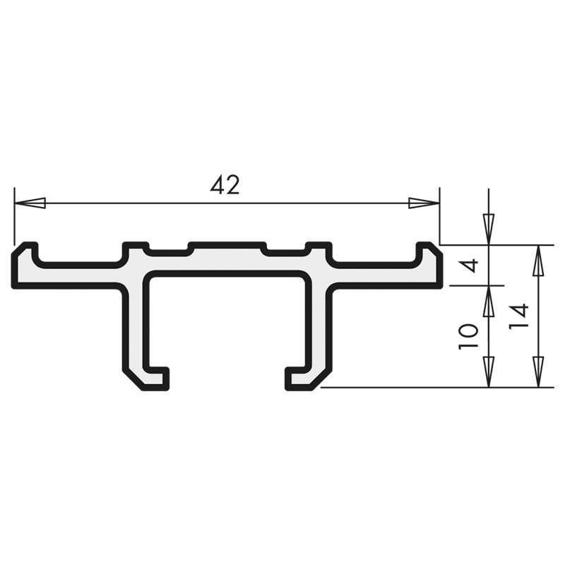 Führungsschiene KH 0130-01 Gr 670 silber Krt10 Produktbild BIGSKZ L