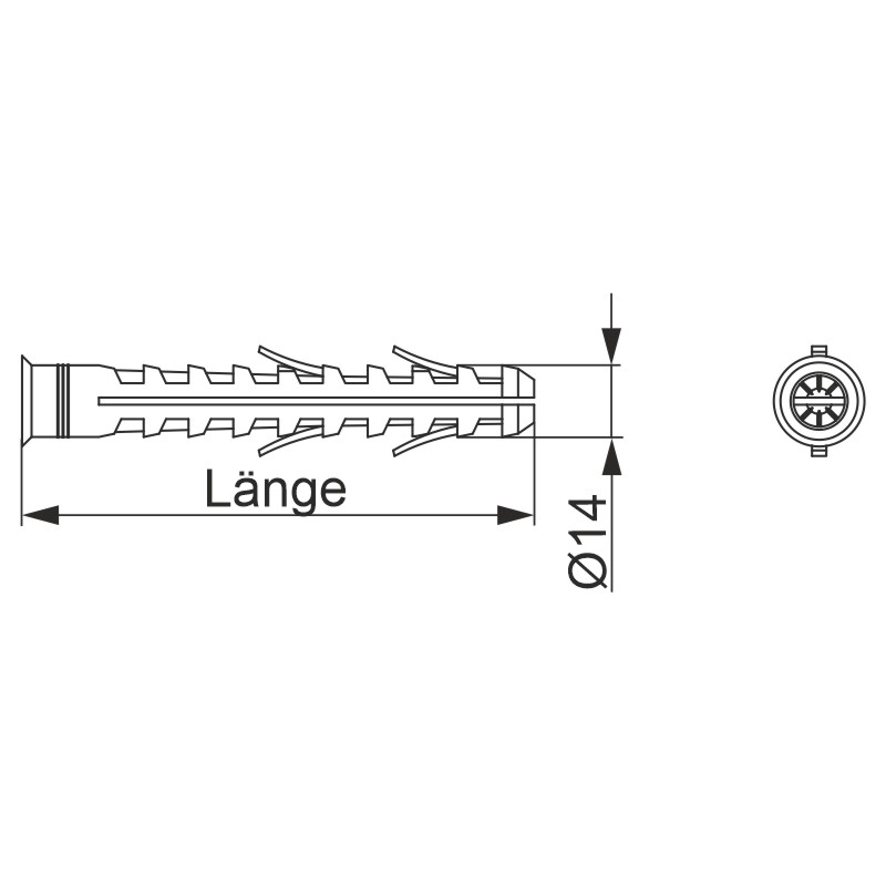 Maco Dübel für Beschlägeträger S 14 H 135 R Produktbild BIGSKZ L