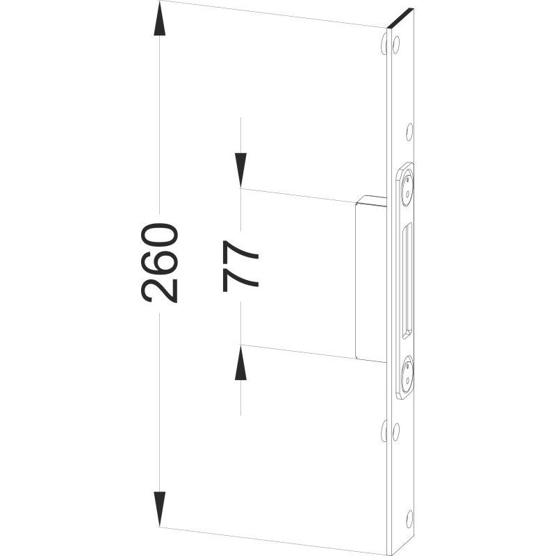WINKHAUS T-SB F3001 SKG MV Schwenkriegel-Schließblech MV Produktbild BIGSKZ L