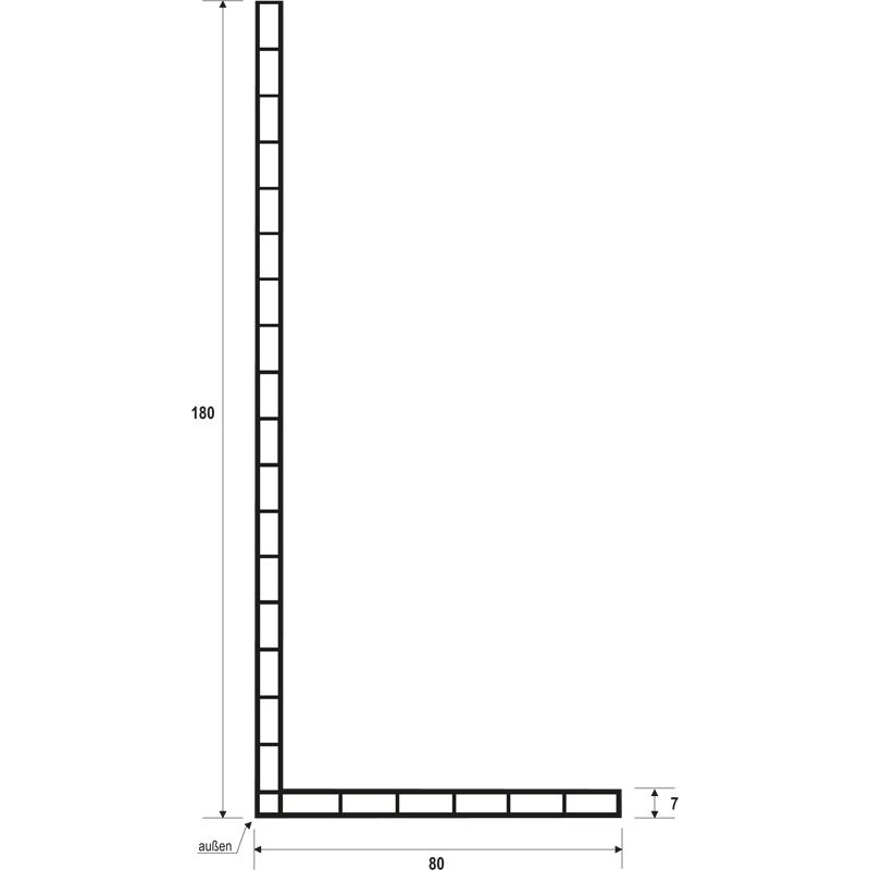 Winkelprofil 180x80mm Lg. 6,00m Weiß, VE: 30m Produktbild BIGSKZ L